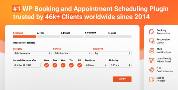 BOOKLY BOOKING PLUGIN – RESPONSIVE APPOINTMENT BOOKING AND SCHEDULING